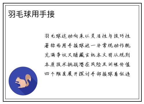 羽毛球用手接